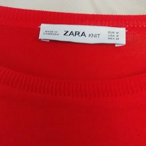 Zara Sweaters - Red Zara Knit Pullover Top Zara Sweaters - Red Zara Knit Pullover Top